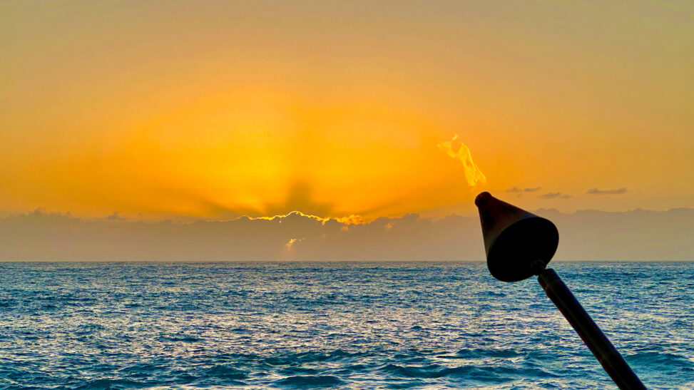 Tiki Torch Sunset